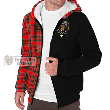 Binning Tartan Sherpa Hoodie with Family Crest and Half Of Me Style