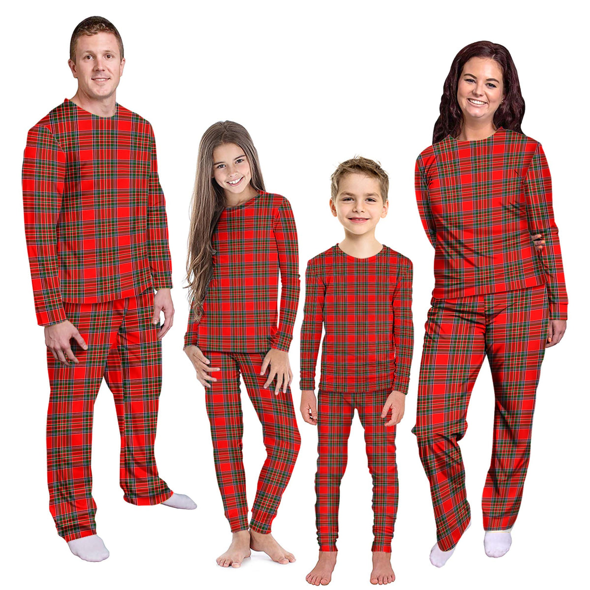 Binning Tartan Pajamas Family Set Kid - Tartan Vibes Clothing
