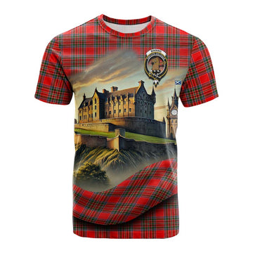 Binning Tartan Family Crest Cotton T-shirt with Scottish Ancient Castle Style Kid's Shirt - Tartan Vibes Clothing