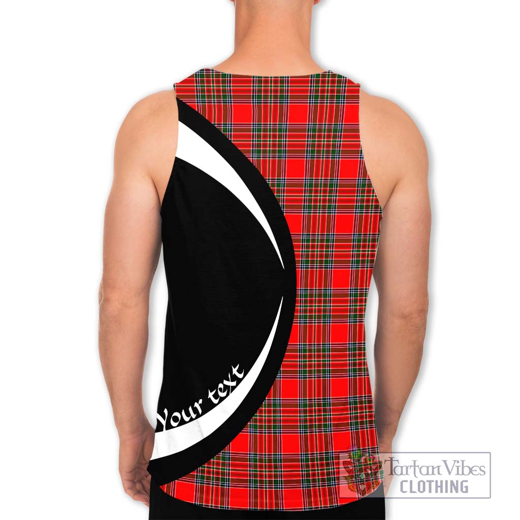 Binning Tartan Men's Tank Top with Family Crest Circle Style - Tartan Vibes Clothing