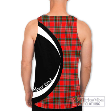 Binning Tartan Men's Tank Top with Family Crest Circle Style