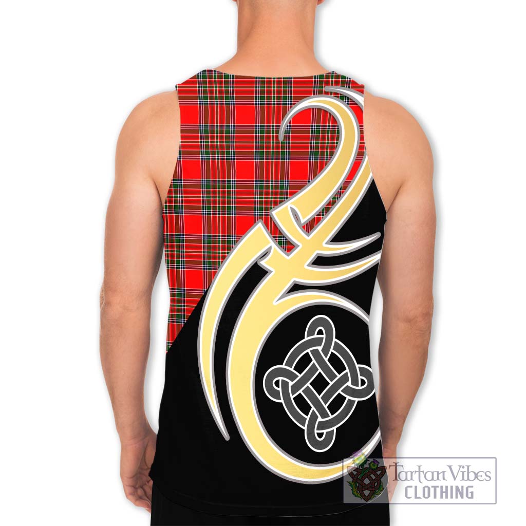 Binning Tartan Men's Tank Top with Family Crest and Celtic Symbol Style - Tartan Vibes Clothing