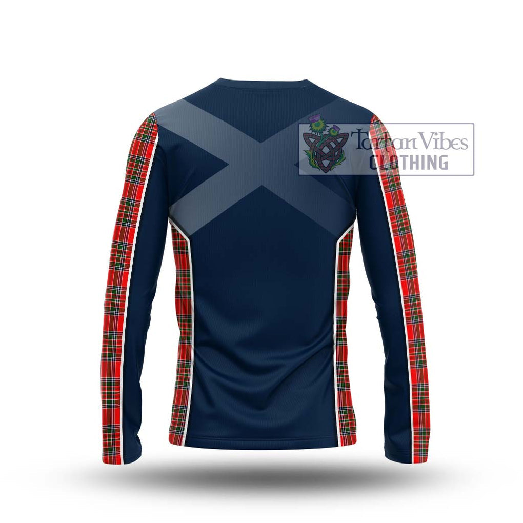 Binning Tartan Long Sleeve T-Shirt with Family Crest and Lion Rampant Vibes Sport Style - Tartan Vibes Clothing