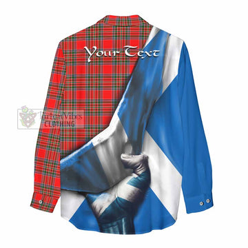 Binning Tartan Women's Casual Shirt with Family Crest Scotland Patriotic Style