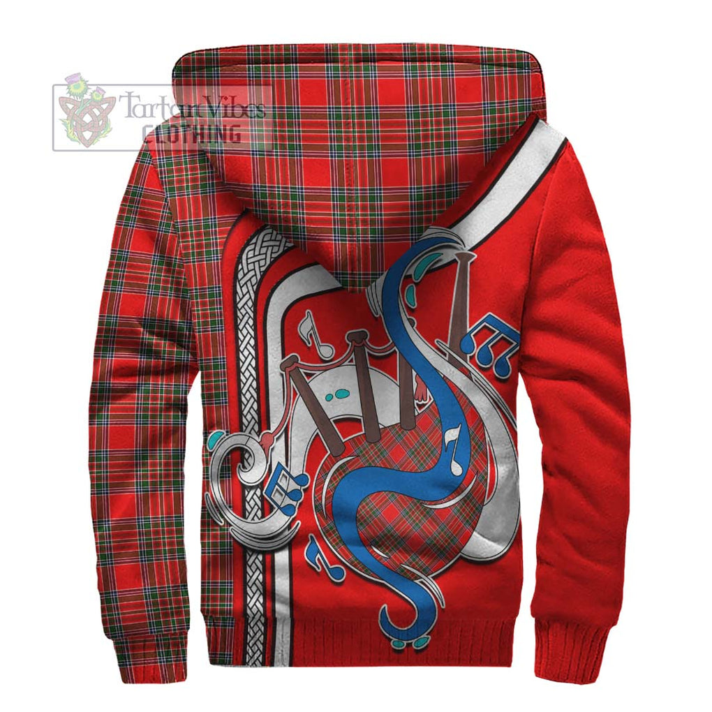 Binning Tartan Sherpa Hoodie with Epic Bagpipe Style - Tartanvibesclothing Shop