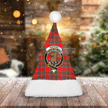Binning Tartan Christmas Santa Hats with Family Crest - Tartan Vibes Clothing