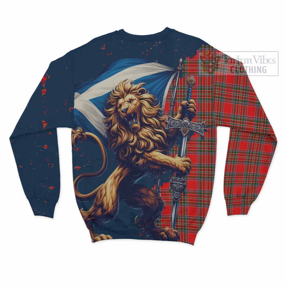 Tartan Vibes Clothing Binning Tartan Family Crest Sweatshirt with Scottish Majestic Lion