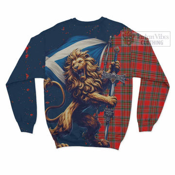 Binning Tartan Family Crest Sweatshirt with Scottish Majestic Lion