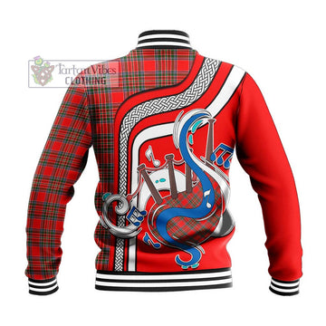 Binning Tartan Baseball Jacket with Epic Bagpipe Style