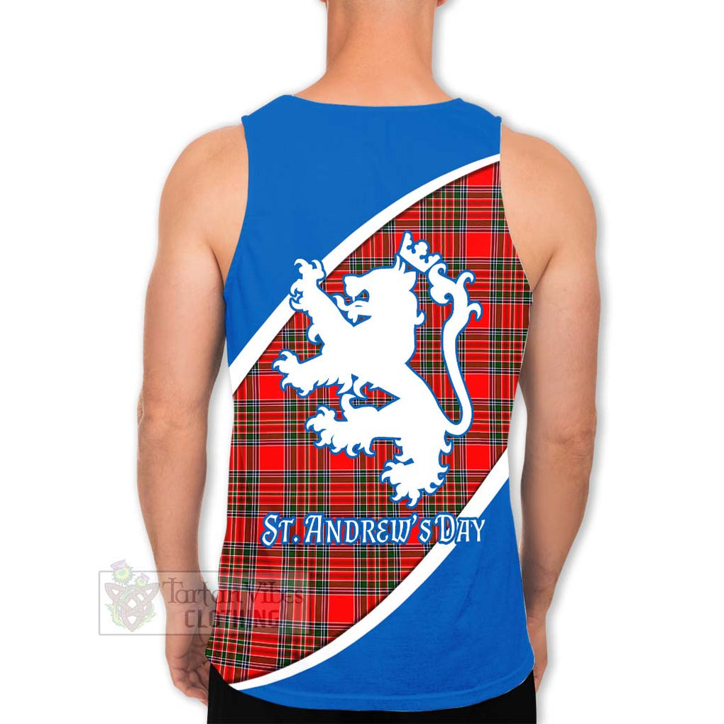 Tartan Vibes Clothing Binning Family Crest Tartan Men's Tank Top Celebrate Saint Andrew's Day in Style