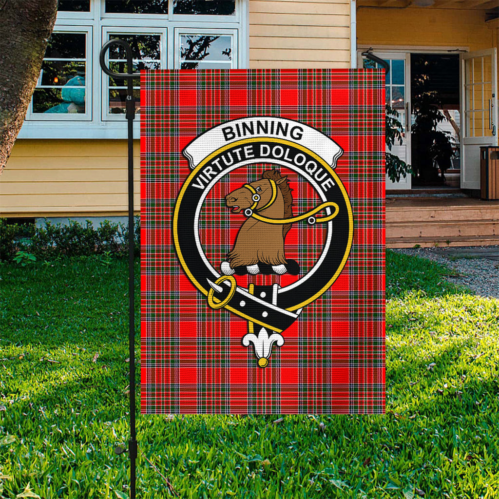 Binning Tartan Flag with Family Crest - Tartan Vibes Clothing