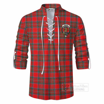 Binning Tartan Ghillie Kilt Shirt with Family Crest DNA In Me Style