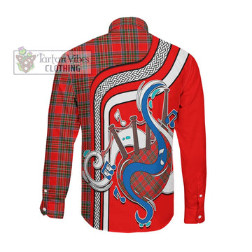 Binning Tartan Long Sleeve Button Shirt with Epic Bagpipe Style