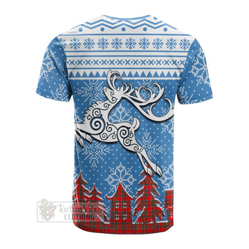 Binning Clan Christmas Cotton T-shirt Celtic Reindeer Style