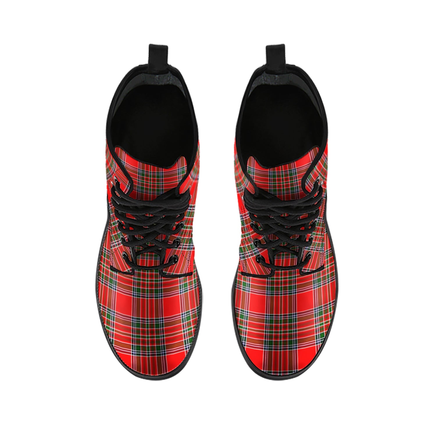 Binning Tartan Leather Boots - Tartanvibesclothing