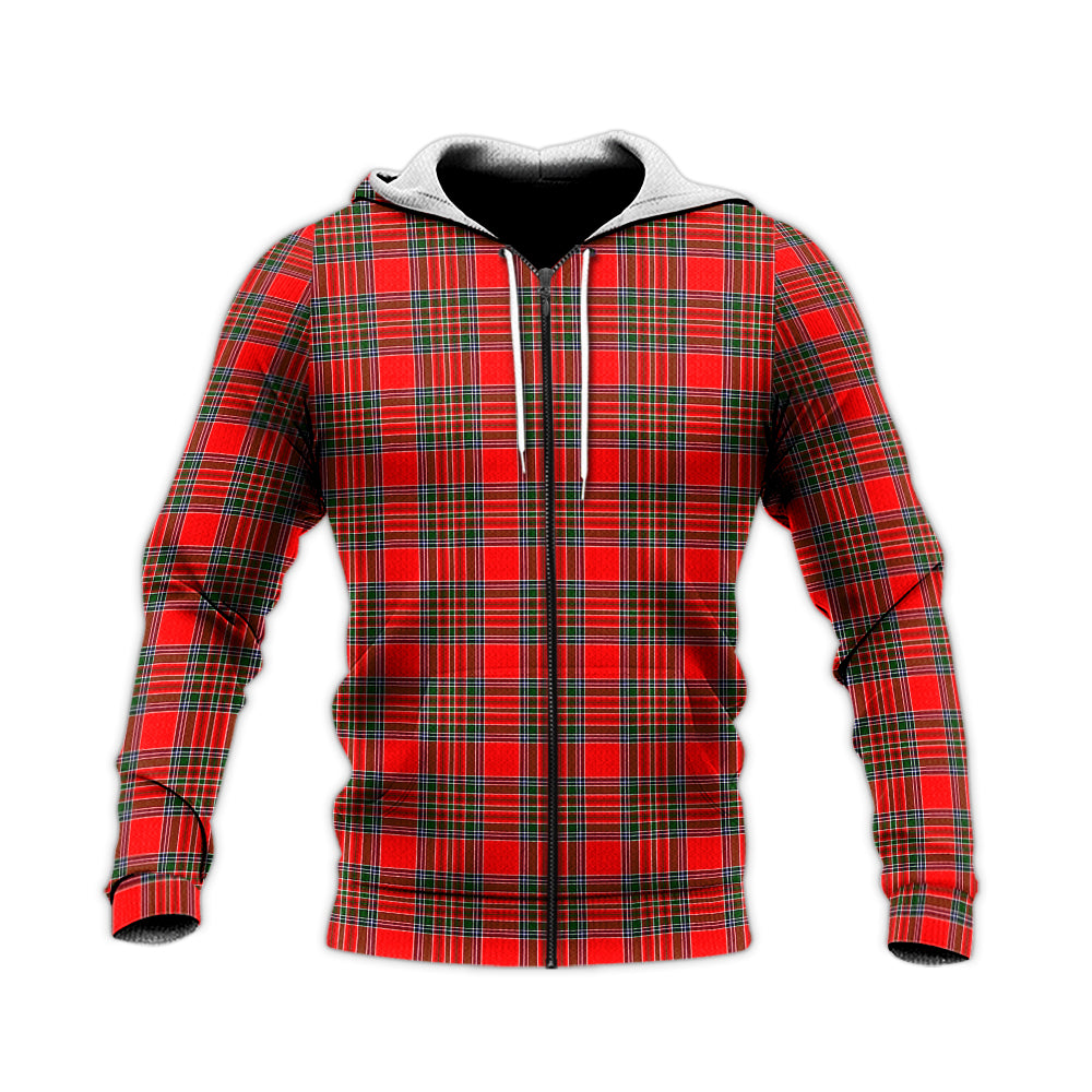 Binning Tartan Knitted Hoodie Unisex Knitted Zip Hoodie - Tartanvibesclothing