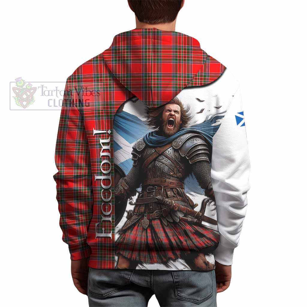 Tartan Vibes Clothing Binning Crest Tartan Hoodie Inspired by the Freedom of Scottish Warrior