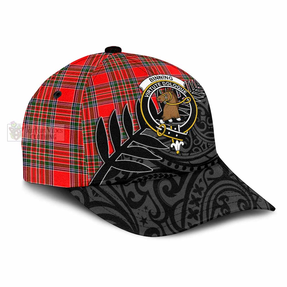 Tartan Vibes Clothing Binning Tartan Classic Cap with New Zealand Silver Fern Half Style