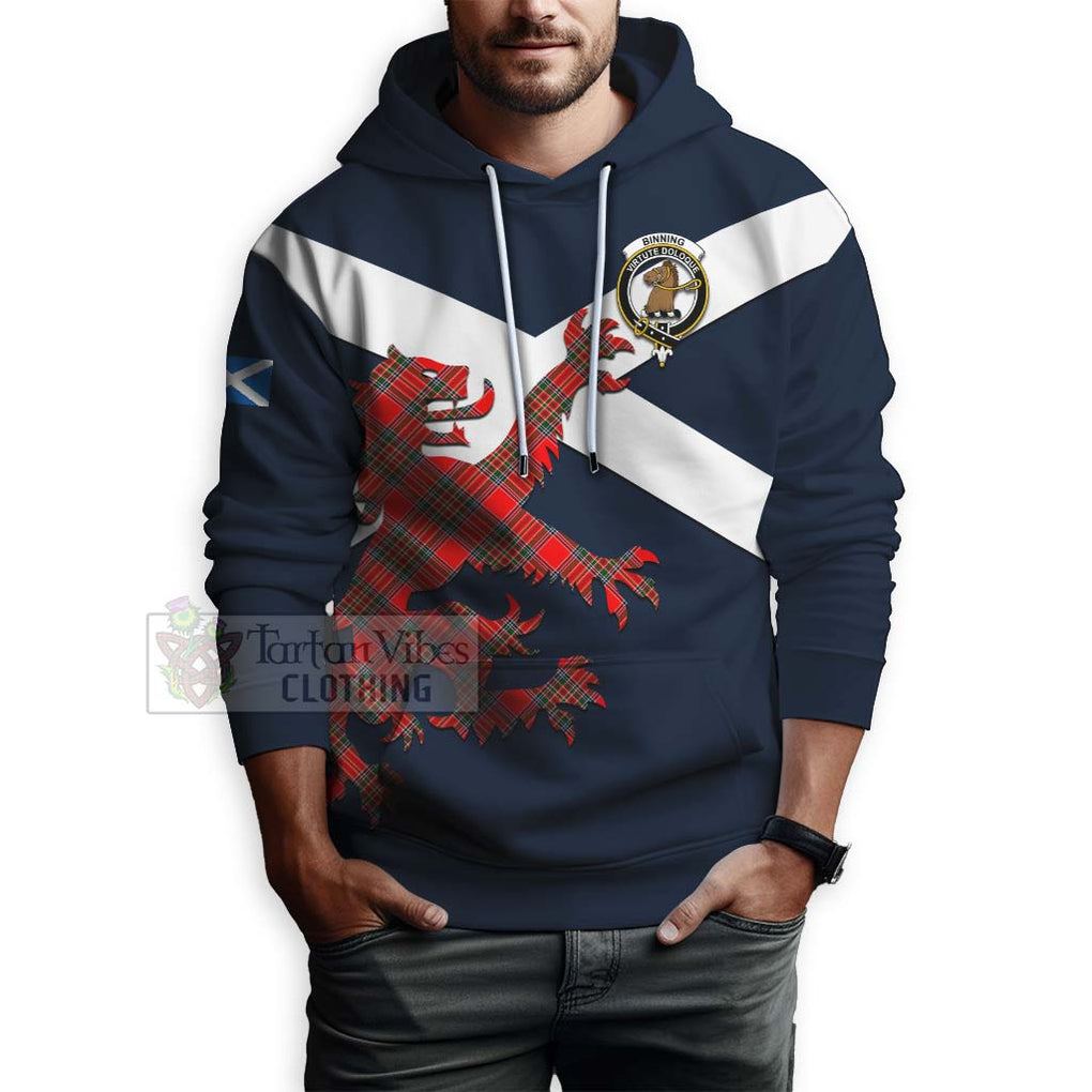 Tartan Vibes Clothing Binning Tartan Lion Rampant Hoodie – Proudly Display Your Heritage with Alba Gu Brath and Clan Name