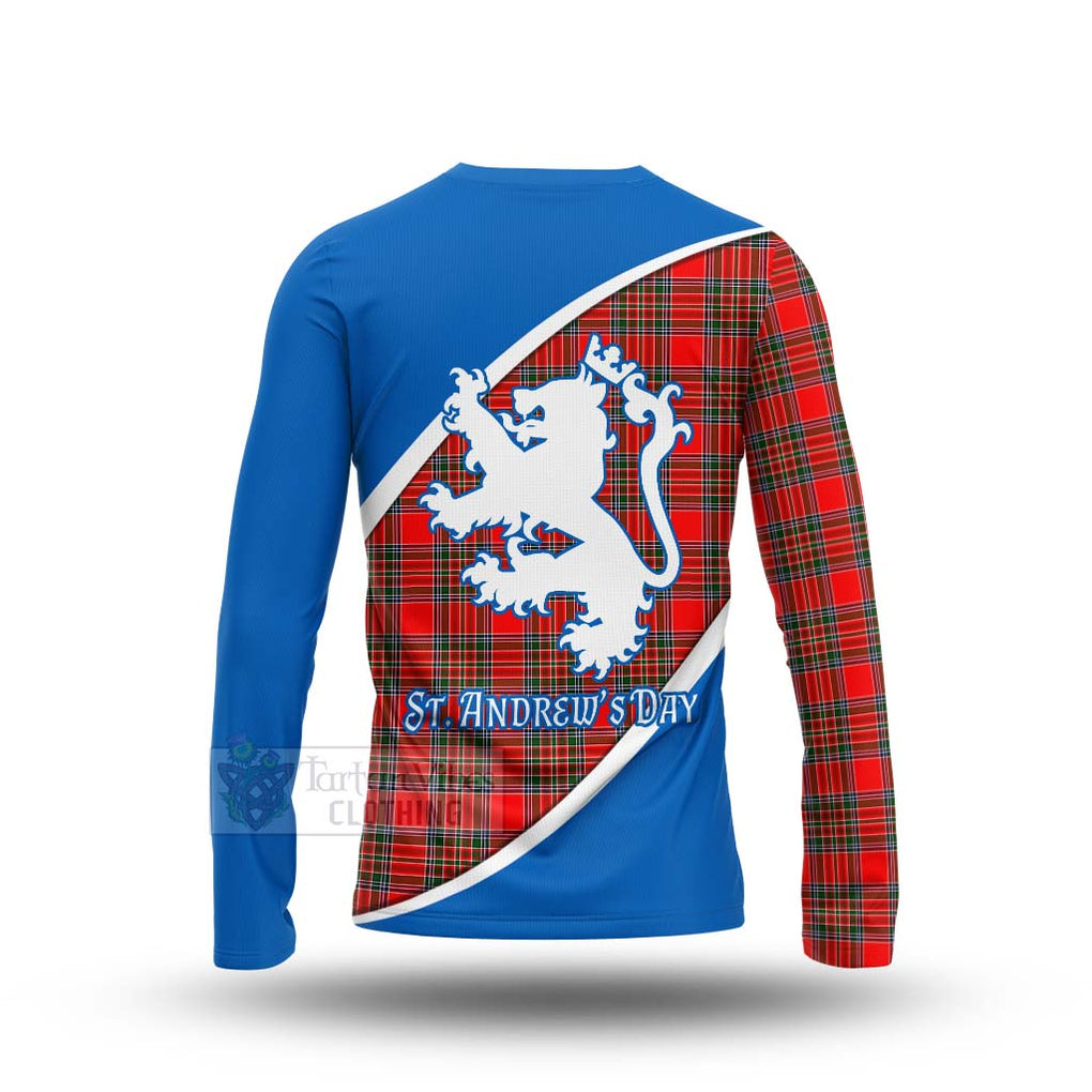 Tartan Vibes Clothing Binning Family Crest Tartan Long Sleeve T-Shirt Celebrate Saint Andrew's Day in Style