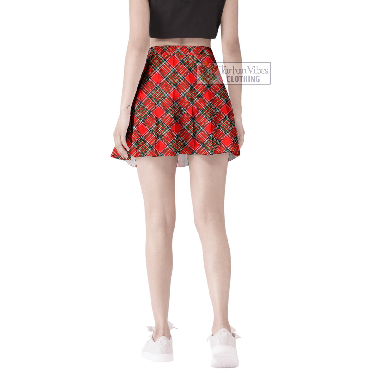 Binning Tartan Women's Plated Mini Skirt Cross Style - Tartan Vibes Clothing