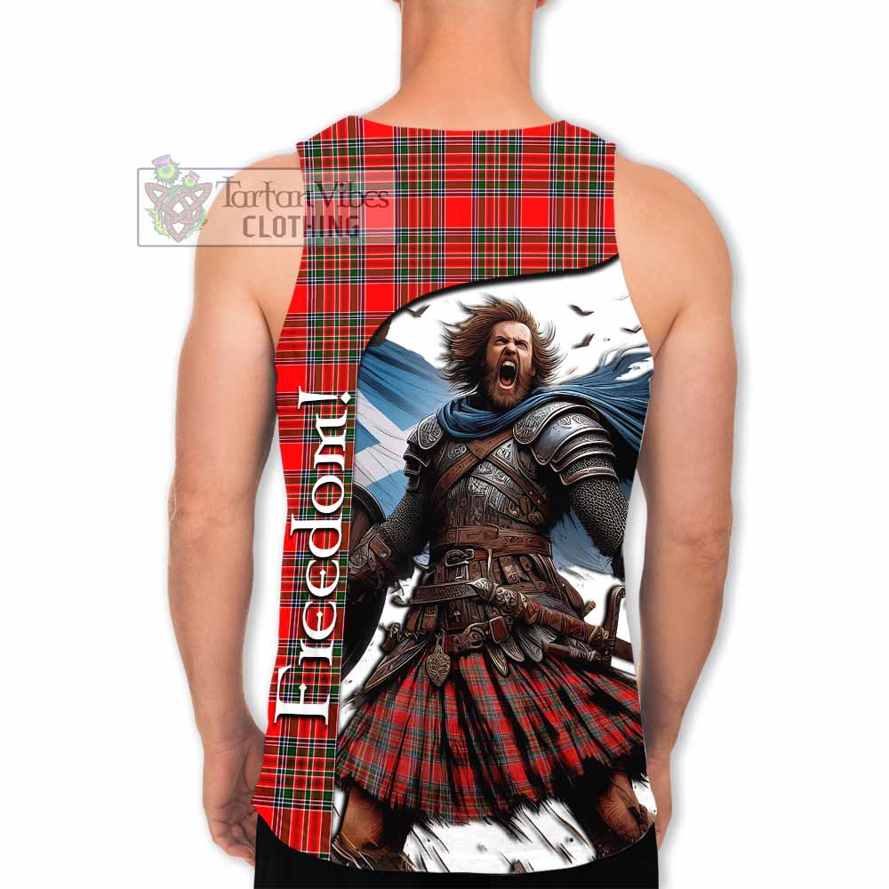 Tartan Vibes Clothing Binning Crest Tartan Men's Tank Top Inspired by the Freedom of Scottish Warrior