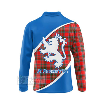 Binning Family Crest Tartan Long Sleeve Polo Shirt Celebrate Saint Andrew's Day in Style