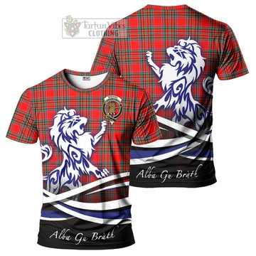 Binning Tartan Cotton T-shirt with Alba Gu Brath Regal Lion Emblem