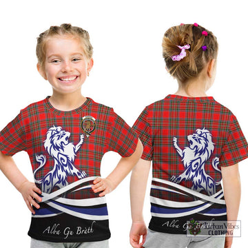 Binning Tartan Kid T-Shirt with Alba Gu Brath Regal Lion Emblem