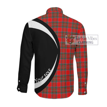 Binning Tartan Long Sleeve Button Up with Family Crest Circle Style