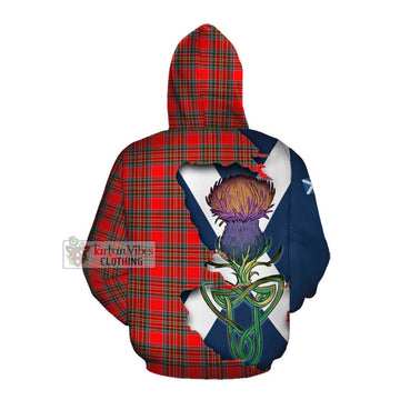 Binning Tartan Family Crest Cotton Hoodie Scottish Thistle Celtic Inspired Pullover Hoodie - Tartan Vibes Clothing