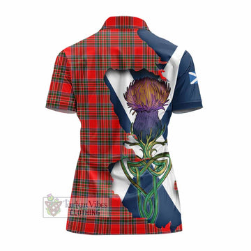 Binning Tartan Family Crest Women's Polo Shirt Scottish Thistle Celtic Inspired - Tartan Vibes Clothing