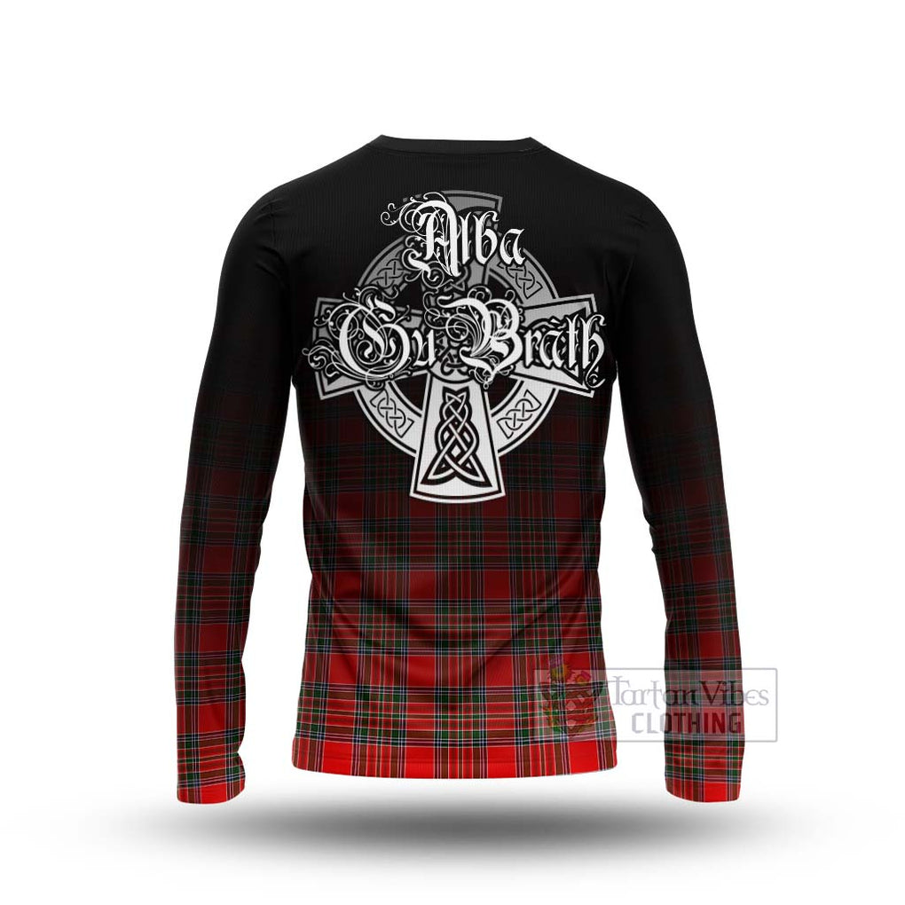 Tartan Vibes Clothing Binning Tartan Long Sleeve T-Shirt Featuring Alba Gu Brath Family Crest Celtic Inspired