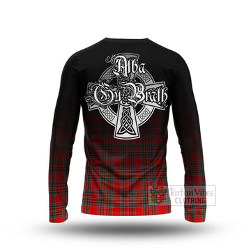 Binning Tartan Long Sleeve T-Shirt Featuring Alba Gu Brath Family Crest Celtic Inspired