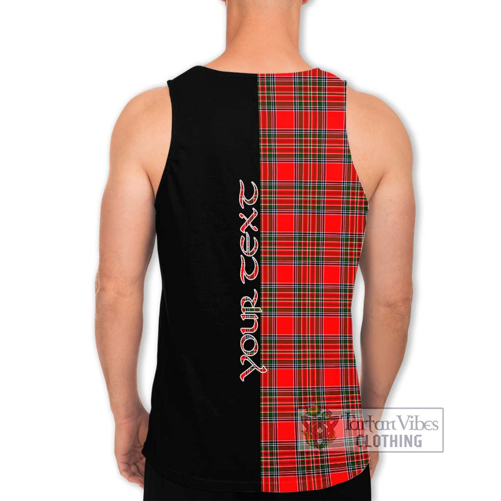 Binning Tartan Men's Tank Top with Family Crest and Half Of Me Style - Tartanvibesclothing Shop