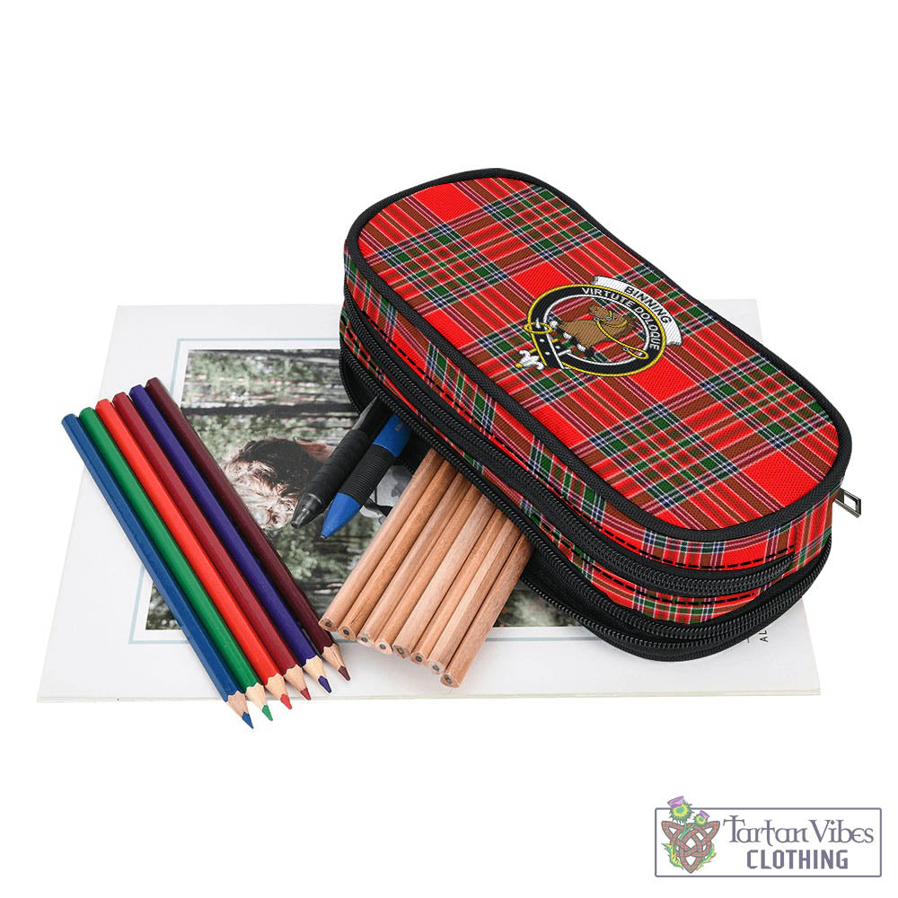 Binning Tartan Pen and Pencil Case with Family Crest - Tartan Vibes Clothing