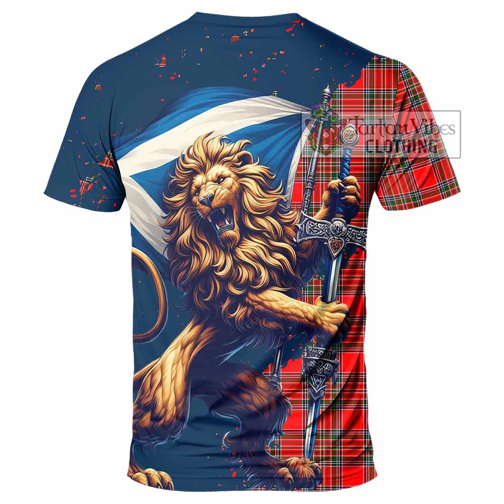 Tartan Vibes Clothing Binning Tartan Family Crest T-Shirt with Scottish Majestic Lion