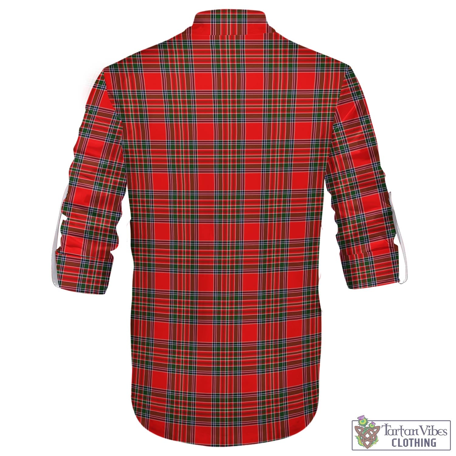 Tartan Vibes Clothing Binning Tartan Men's Scottish Traditional Jacobite Ghillie Kilt Shirt