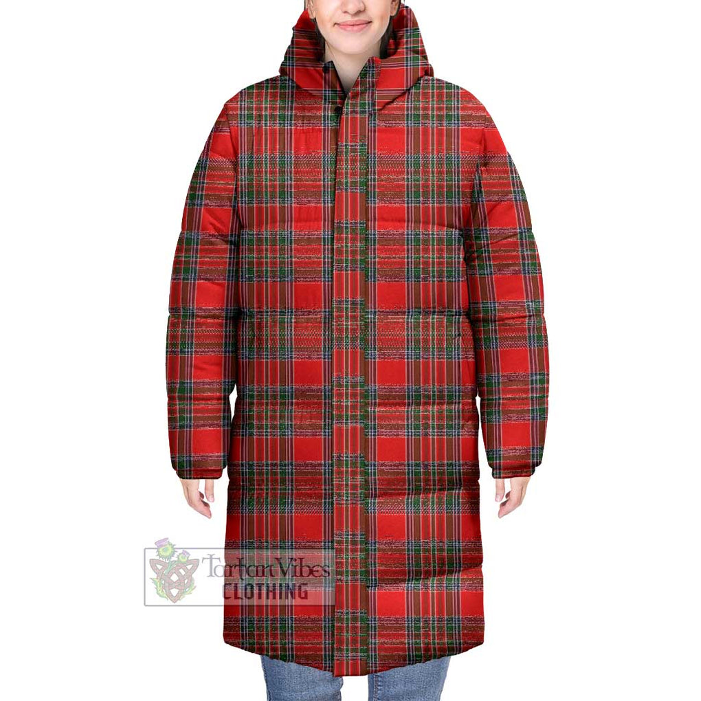 Tartan Vibes Clothing Binning Tartan Long Down Jacket