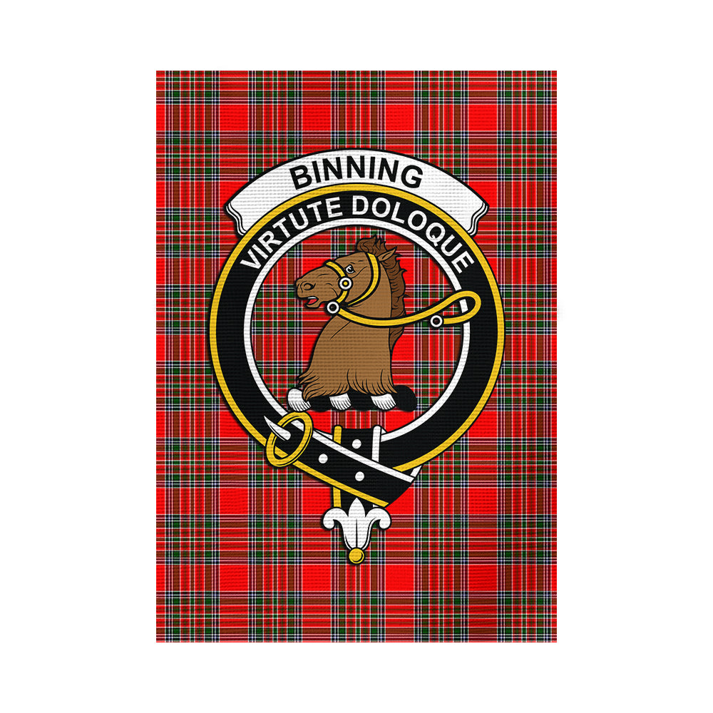 Binning Tartan Flag with Family Crest - Tartan Vibes Clothing