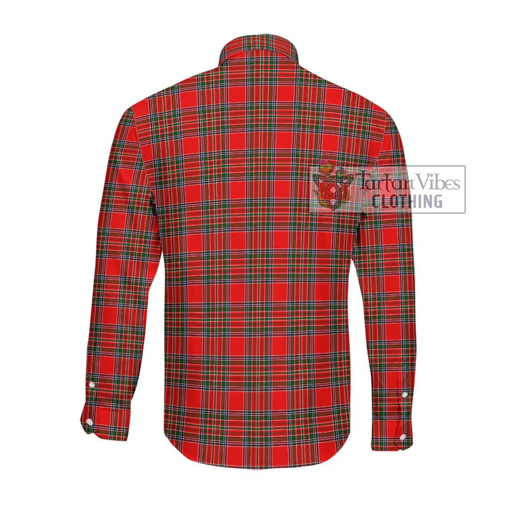 Binning Tartan Long Sleeve Button Shirt with Family Crest DNA In Me Style - Tartanvibesclothing Shop