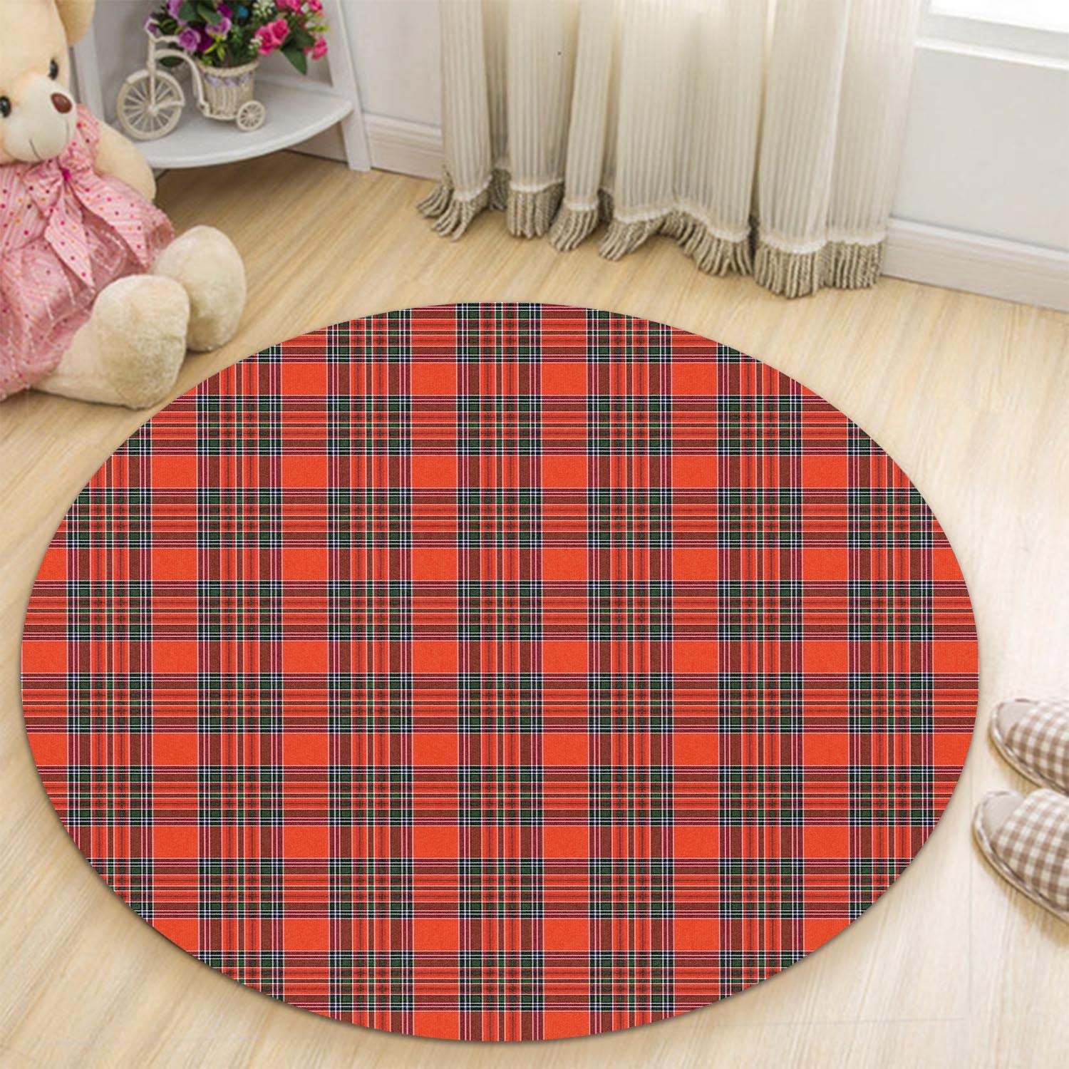 Binning Tartan Round Rug - Tartanvibesclothing