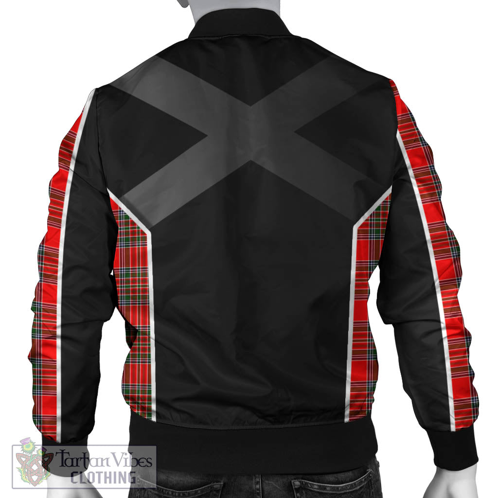 Tartan Vibes Clothing Binning Tartan Bomber Jacket with Family Crest and Scottish Thistle Vibes Sport Style