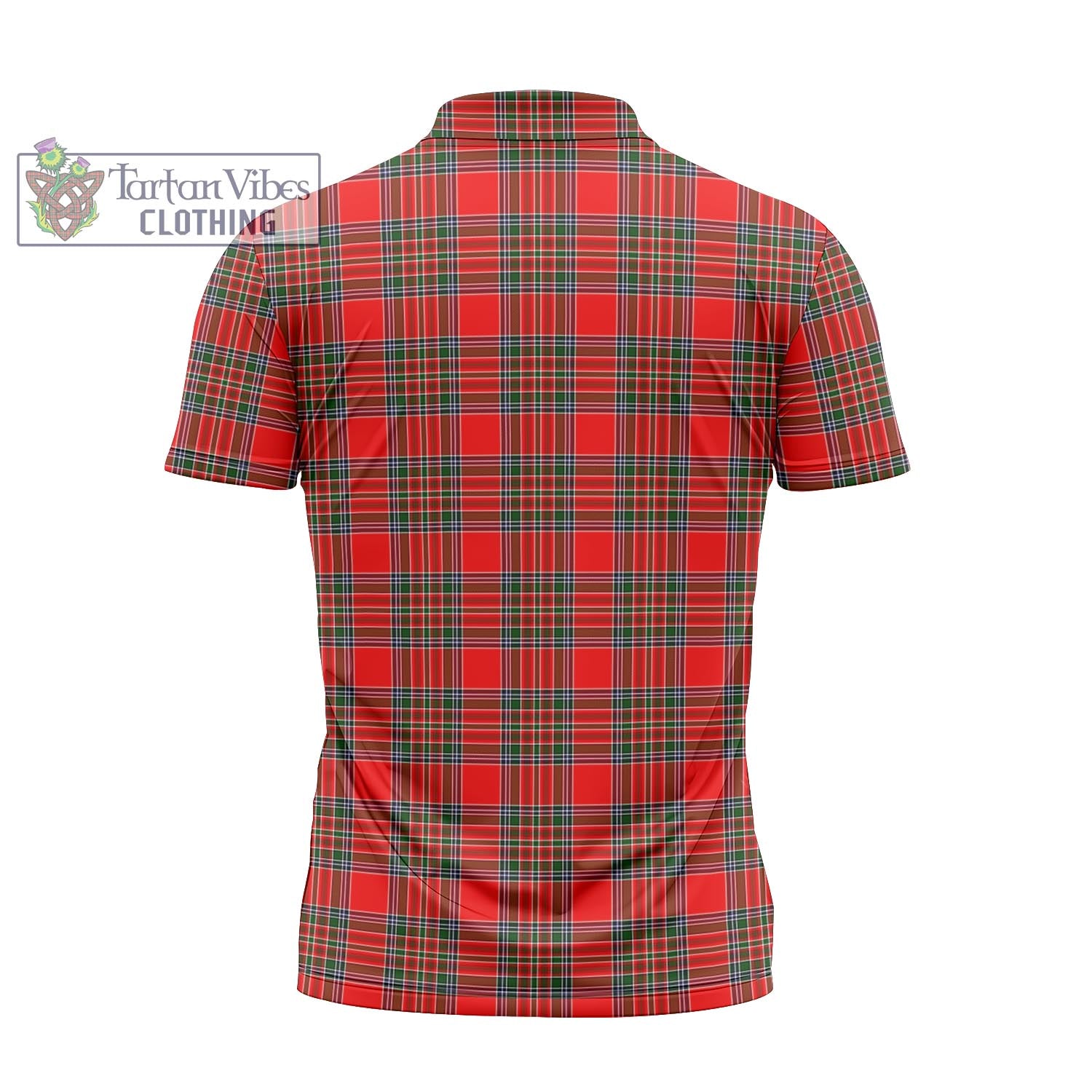 Tartan Vibes Clothing Binning Tartan Zipper Polo Shirt with Family Crest