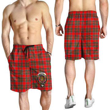 Binning Tartan Mens Shorts with Family Crest