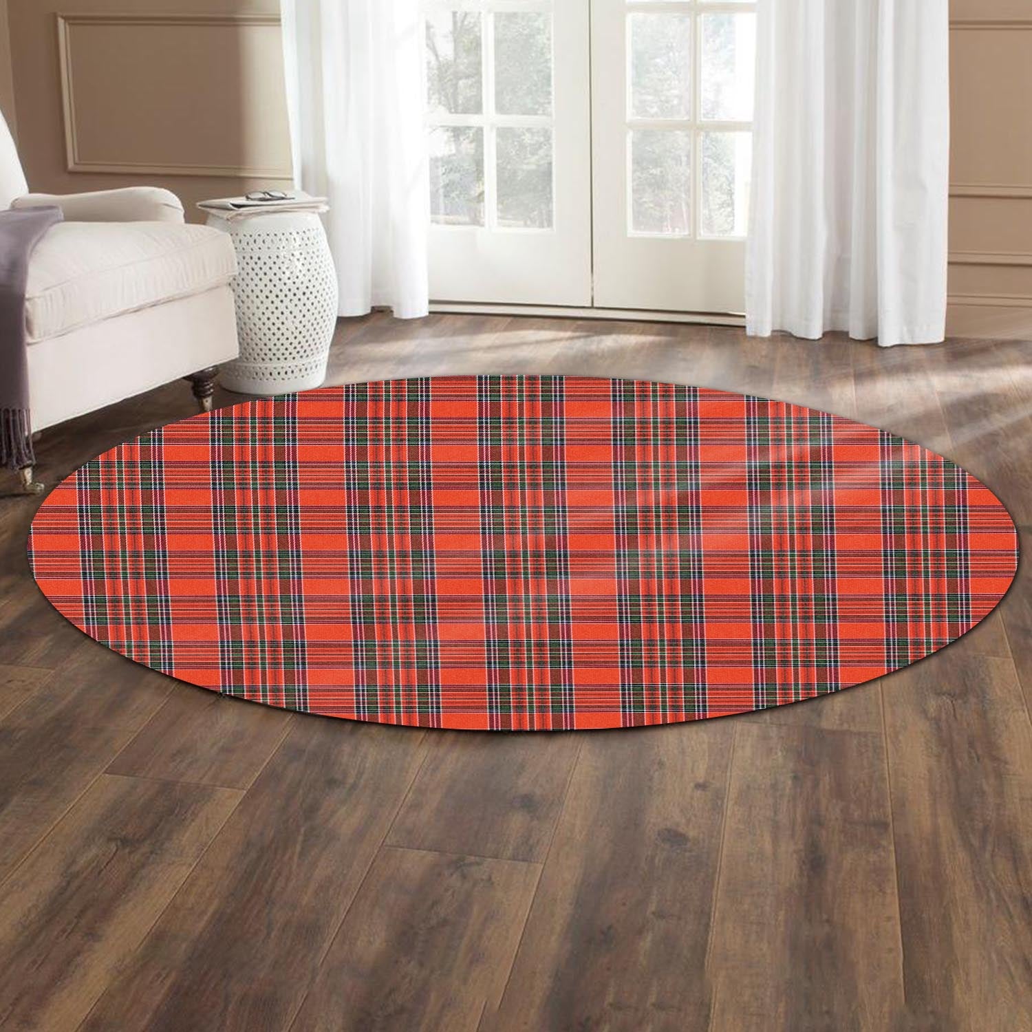 Binning Tartan Round Rug - Tartanvibesclothing