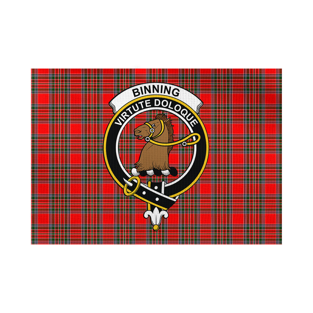 Binning Tartan Flag with Family Crest - Tartan Vibes Clothing