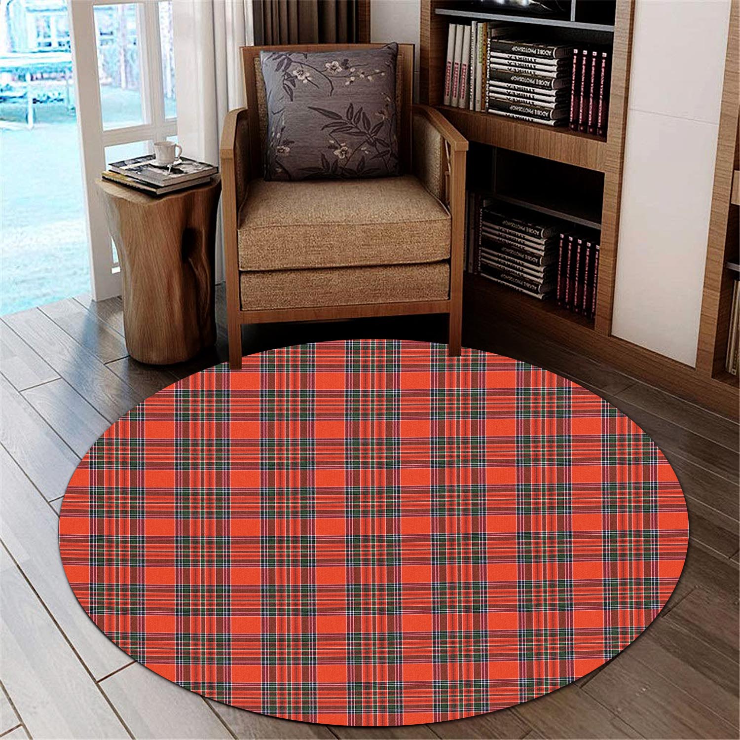 Binning Tartan Round Rug - Tartanvibesclothing