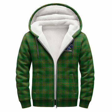 Birch Irish Clan Tartan Sherpa Hoodie with Coat of Arms Unisex S - Tartan Vibes Clothing