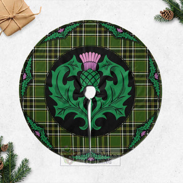 Birmingham Tartan Christmas Tree Skirt Scottish Thistle Style